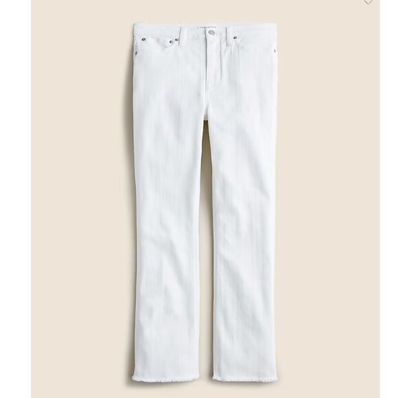 Jcrew 10" demi-boot crop jean in white wash - NWT | sz 25 - Picture 1 of 3